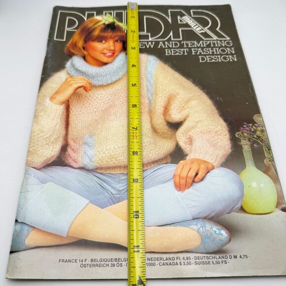 Vtg 83 Phildar Mailles Fashion Knitting Magazine France Mohair Sweaters Cardigan - Picture 6 of 14